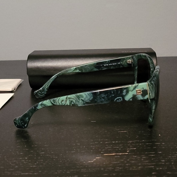 NWB Balenciaga Sunglasses Green Marble Print - Picture 10 of 14